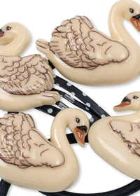 4-pack Swan haarclipjes en elastiekjes