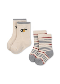 2-pack Rib Stripe Sokken