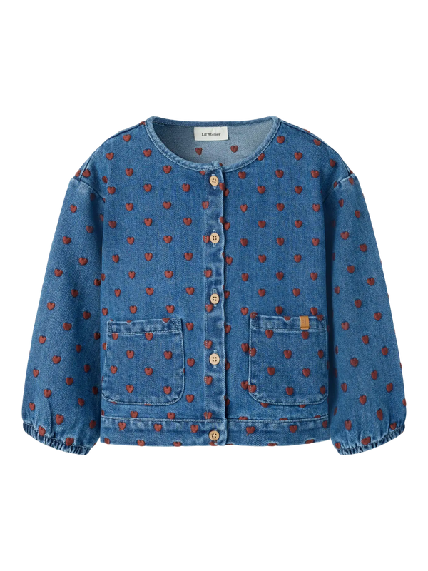 Dark Blue Denim Hearts